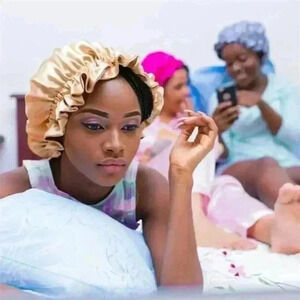 2 pcs Fashion AnkAra Print Lady Wide Band Night Sleep Bonnet